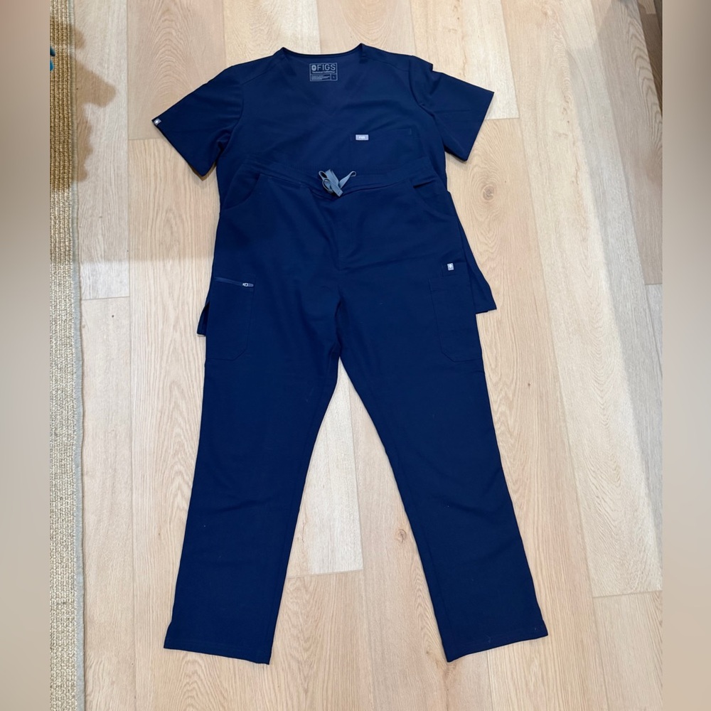 FIGS SET❗️LARGE Navy Blue Scrub Top and Pants Set